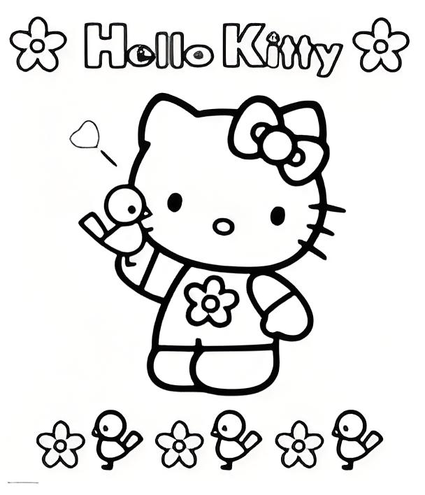 coloring page hello kitty - printable coloring pages for kids