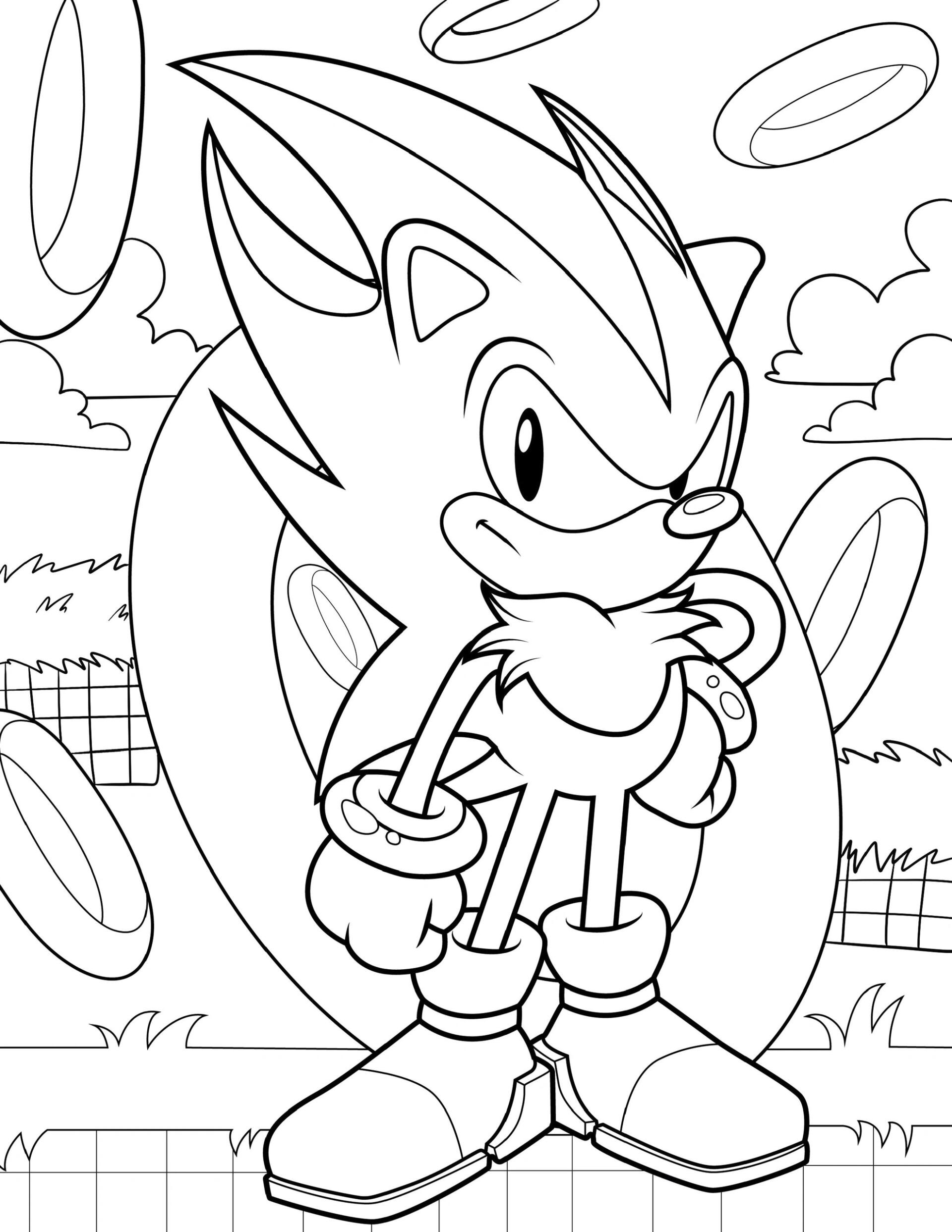 sonic coloring pages - coloring books