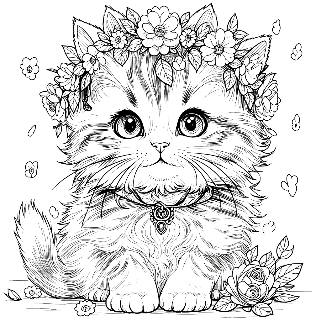 cute cat coloring pages - coloring pages for kids