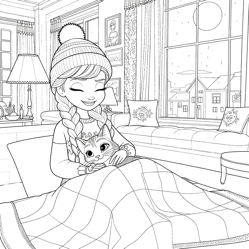 elsa coloring page - coloring sheet