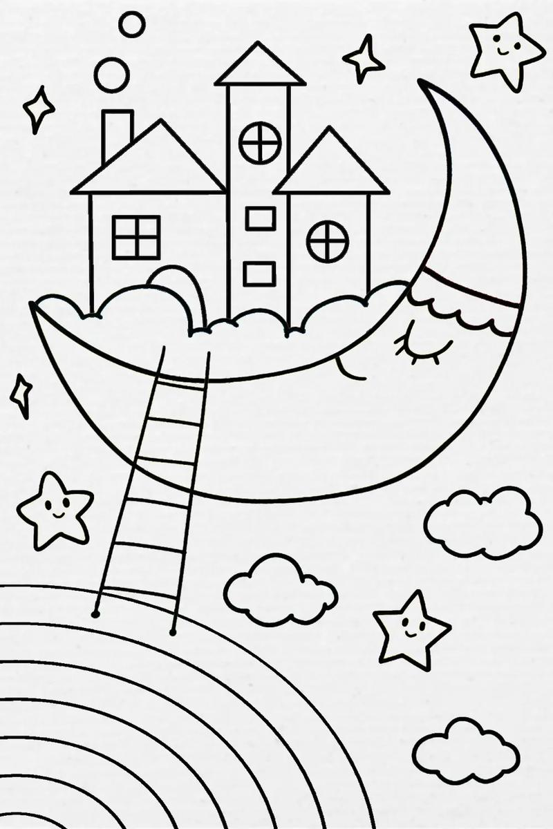 rainbow coloring page - coloring books