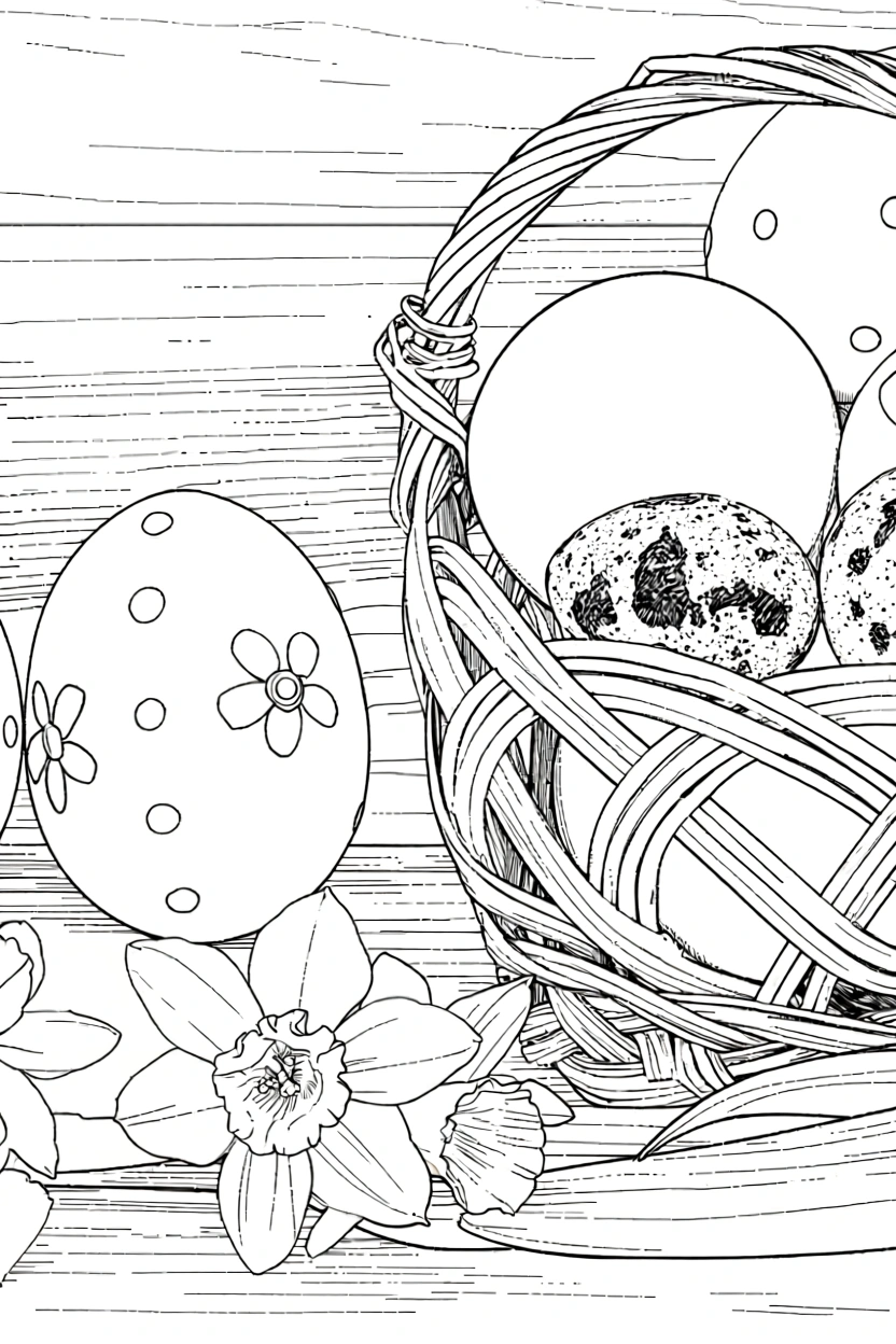 easter bunny coloring page - coloring page