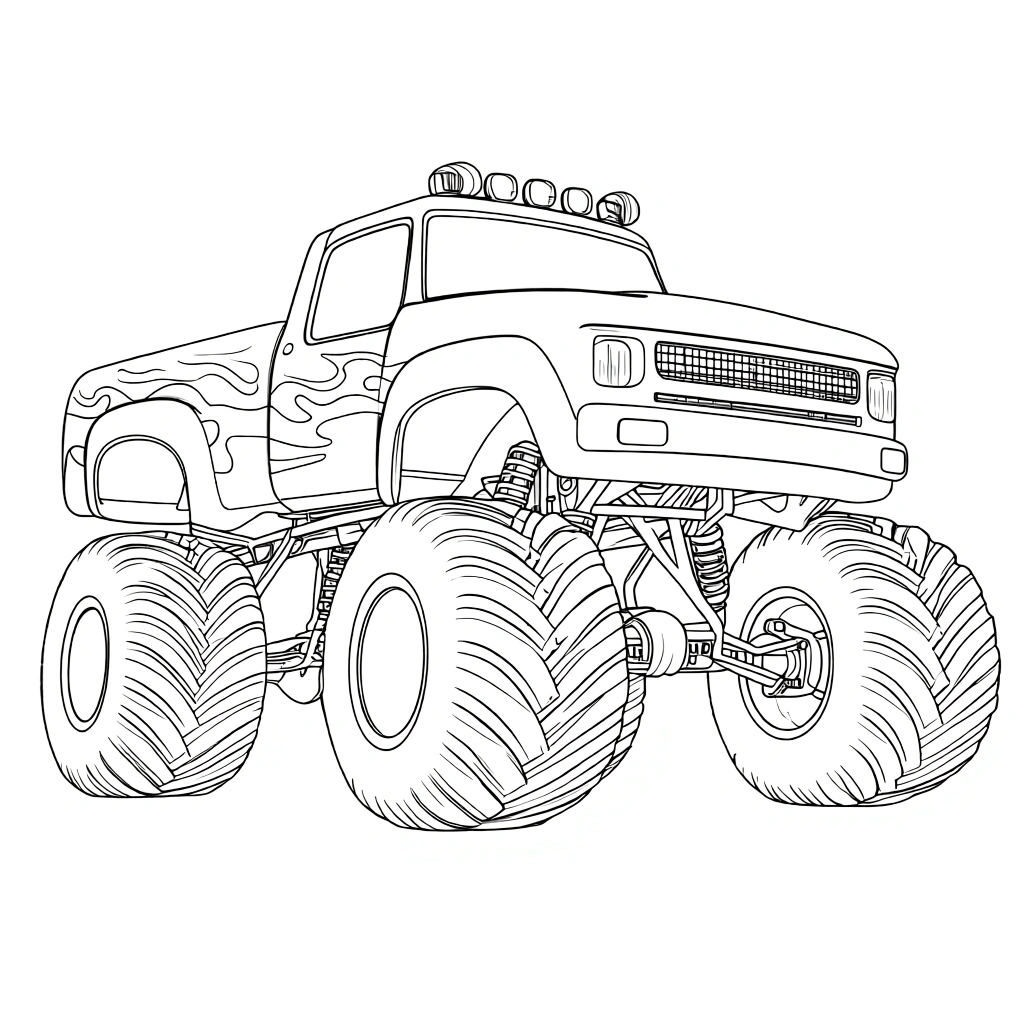 monster truck coloring pages - cute coloring pages for kids