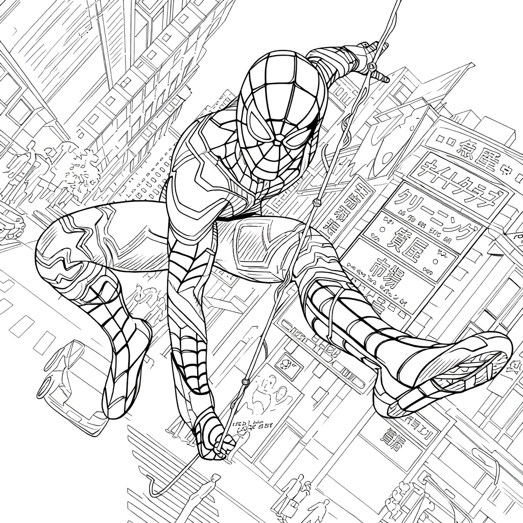 spiderman color pages - coloring pages for kids