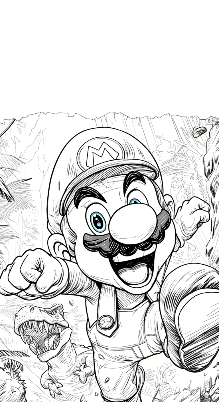 mario coloring pages - printable coloring pages