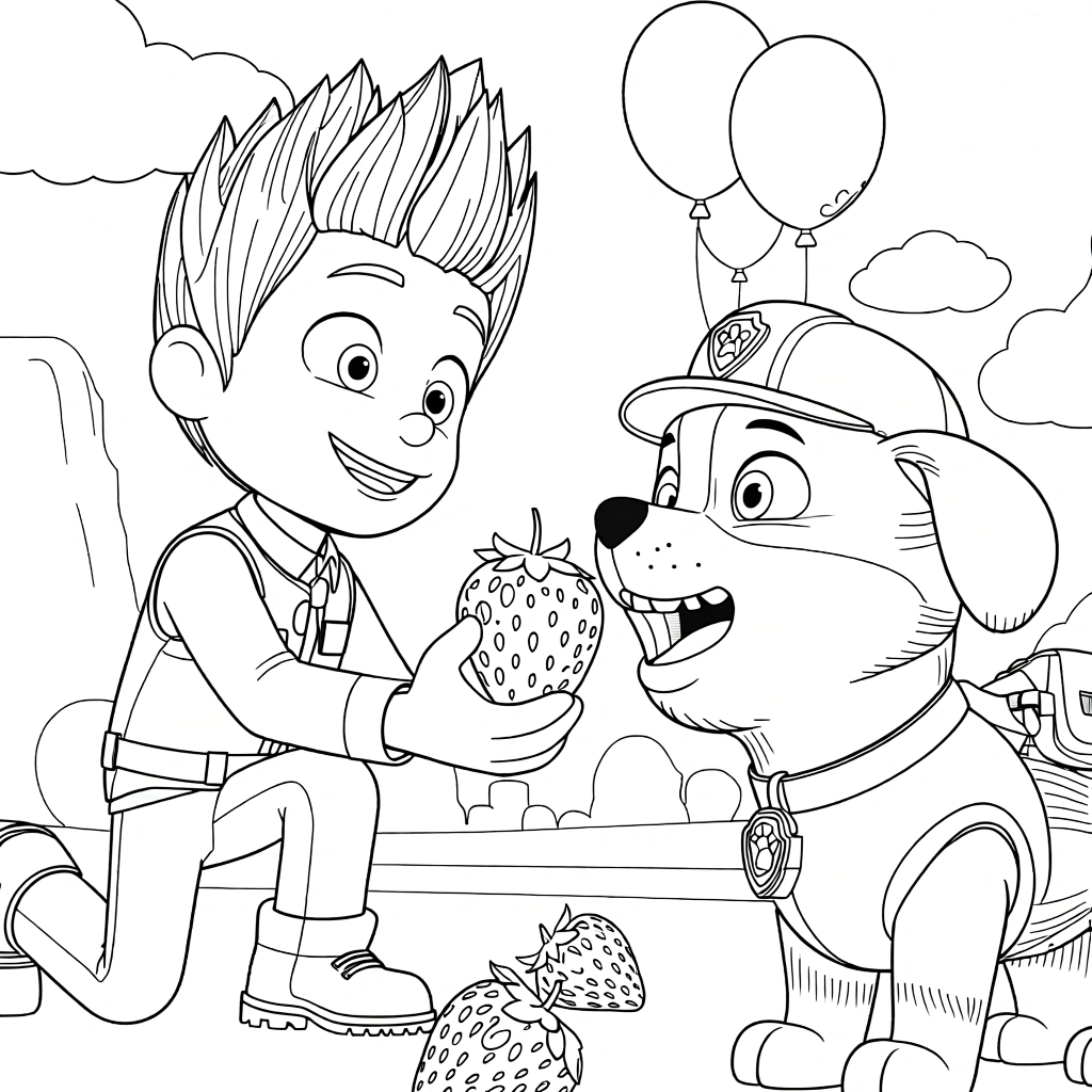 paw patrol coloring page - coloring page for kids