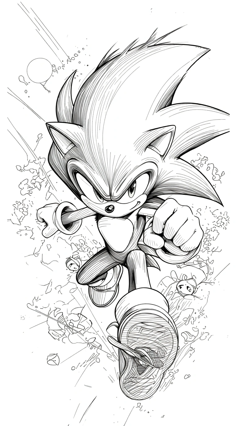 super sonic the hedgehog coloring pages - coloring pages free