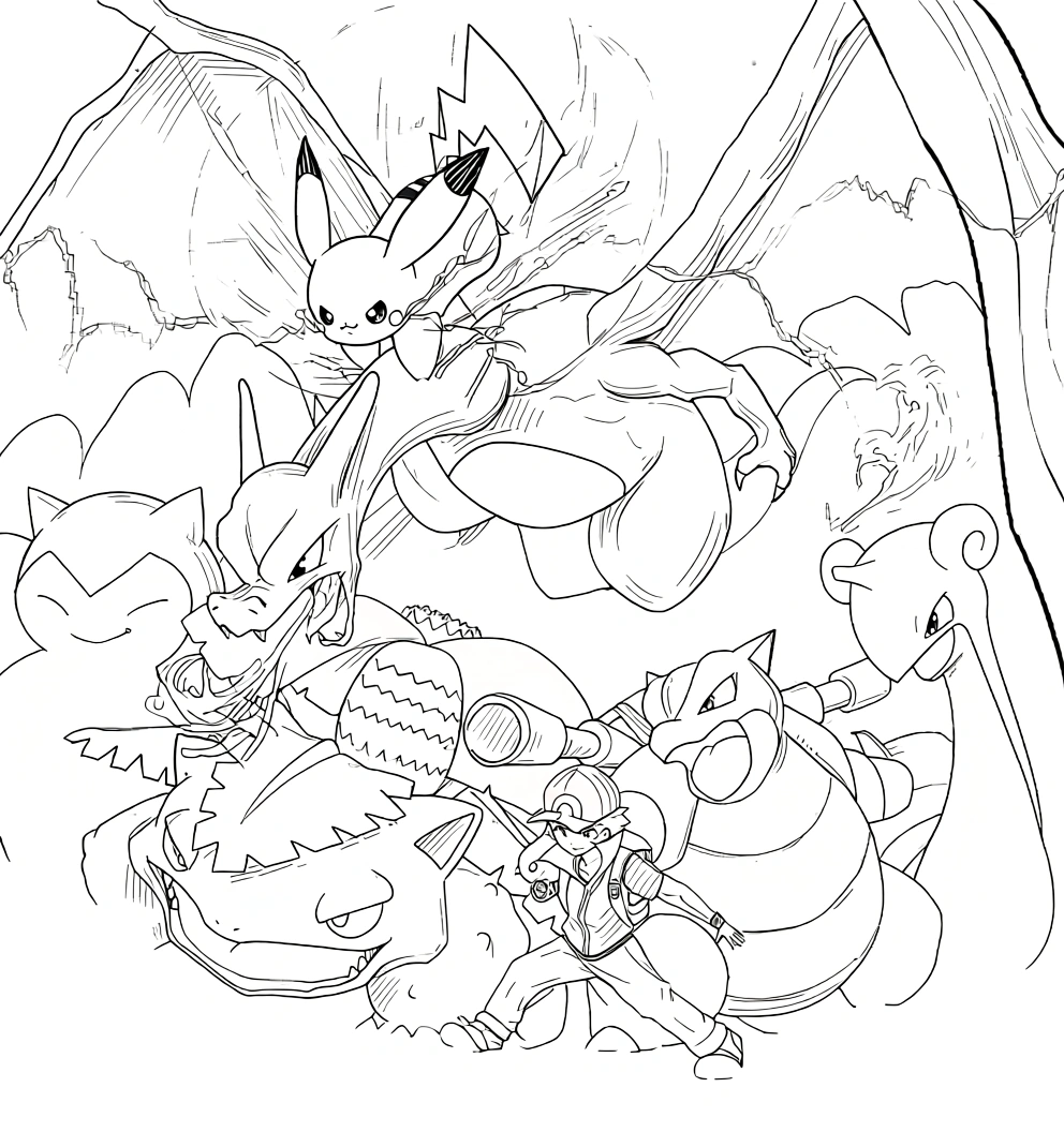 pokemon coloring page - coloring pages free
