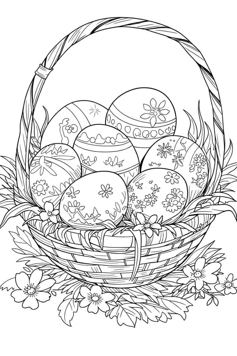 free printable easter coloring pages - printable coloring pages