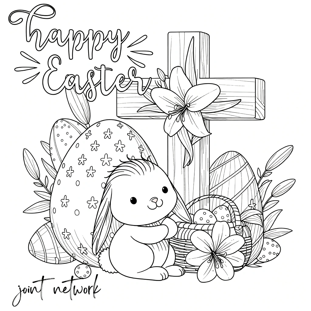easter egg coloring page - coloring books