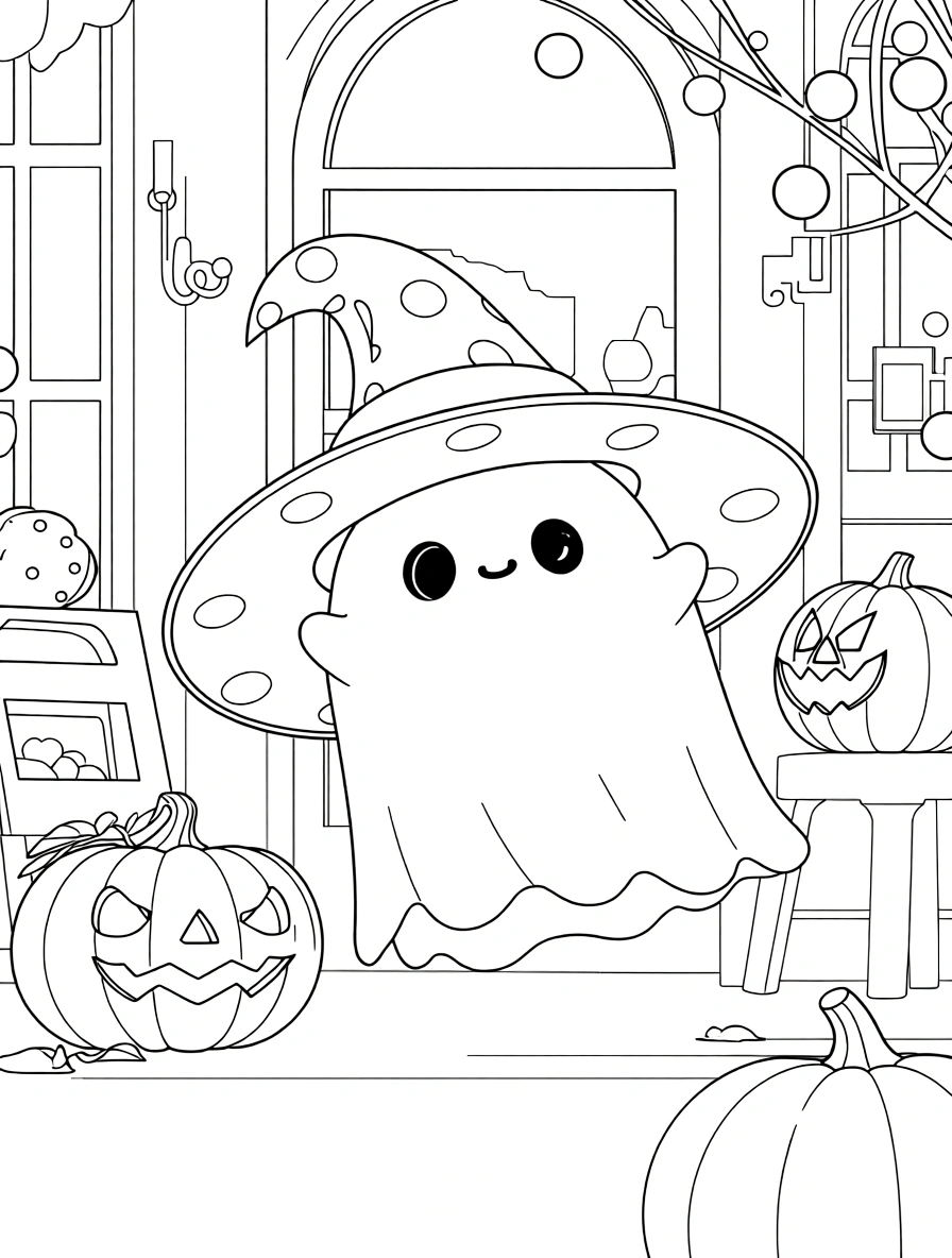 free coloring pages halloween - coloring sheet
