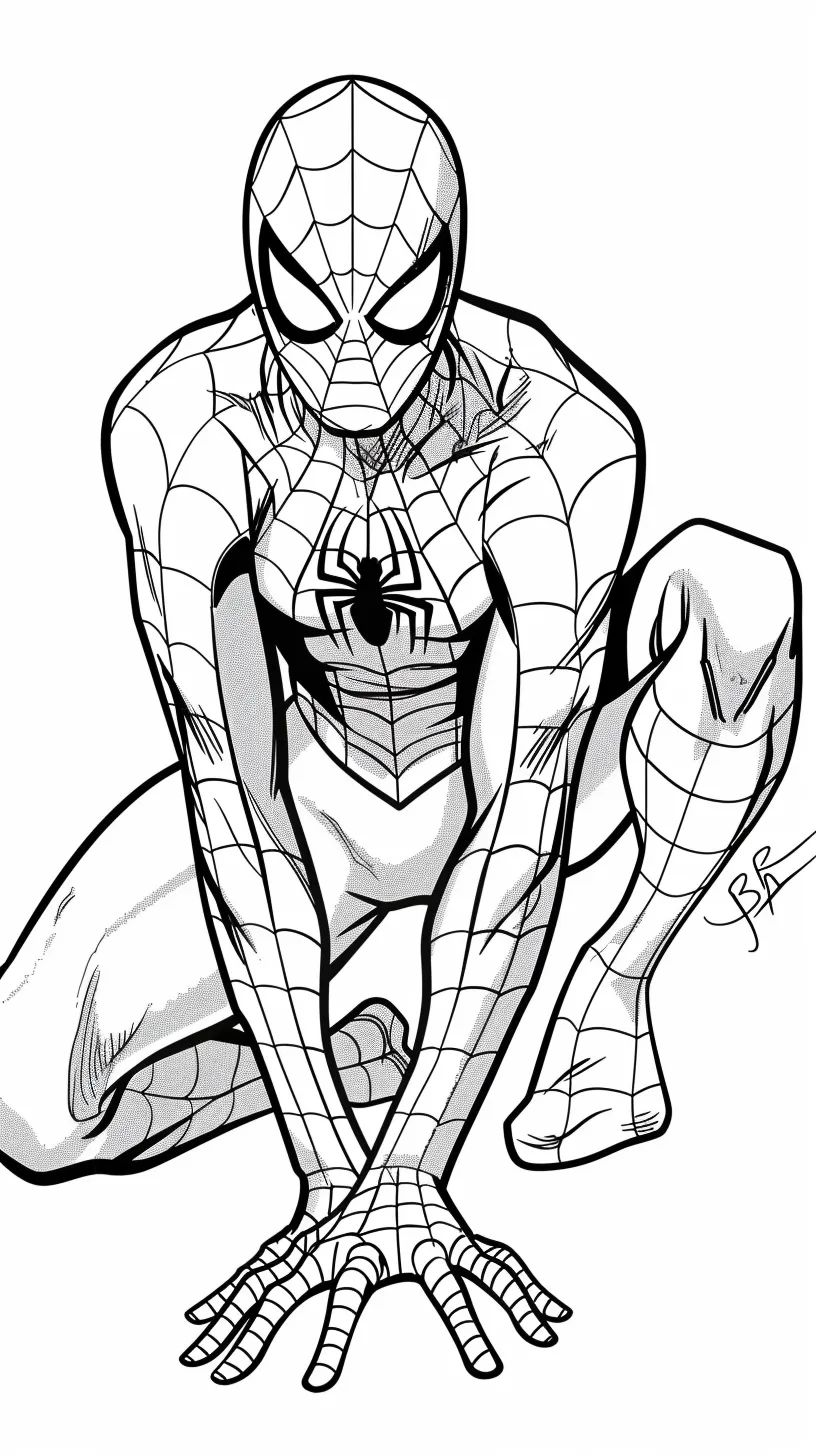spiderman coloring page - cute coloring pages