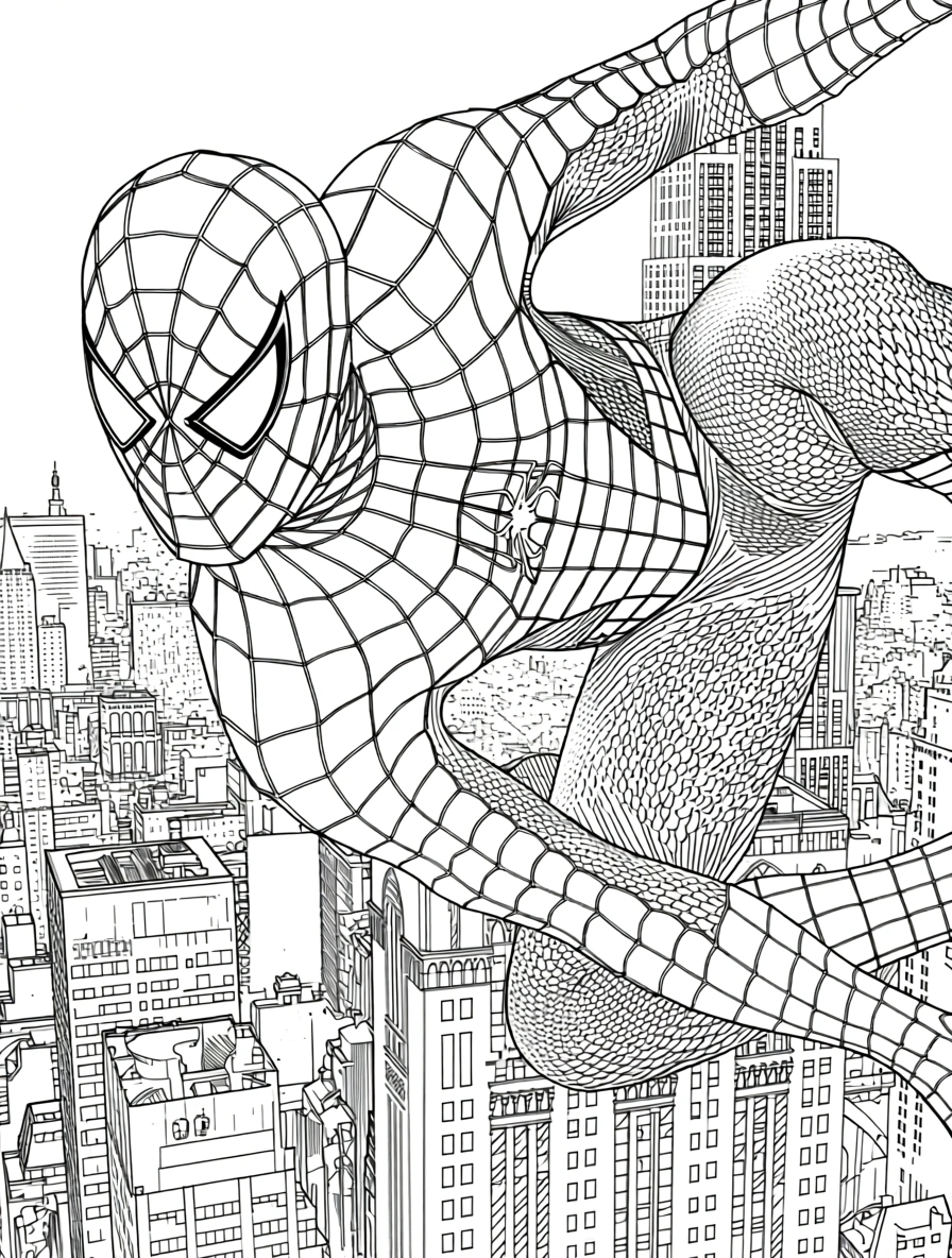 spiderman printable coloring pages - coloring pages for adults