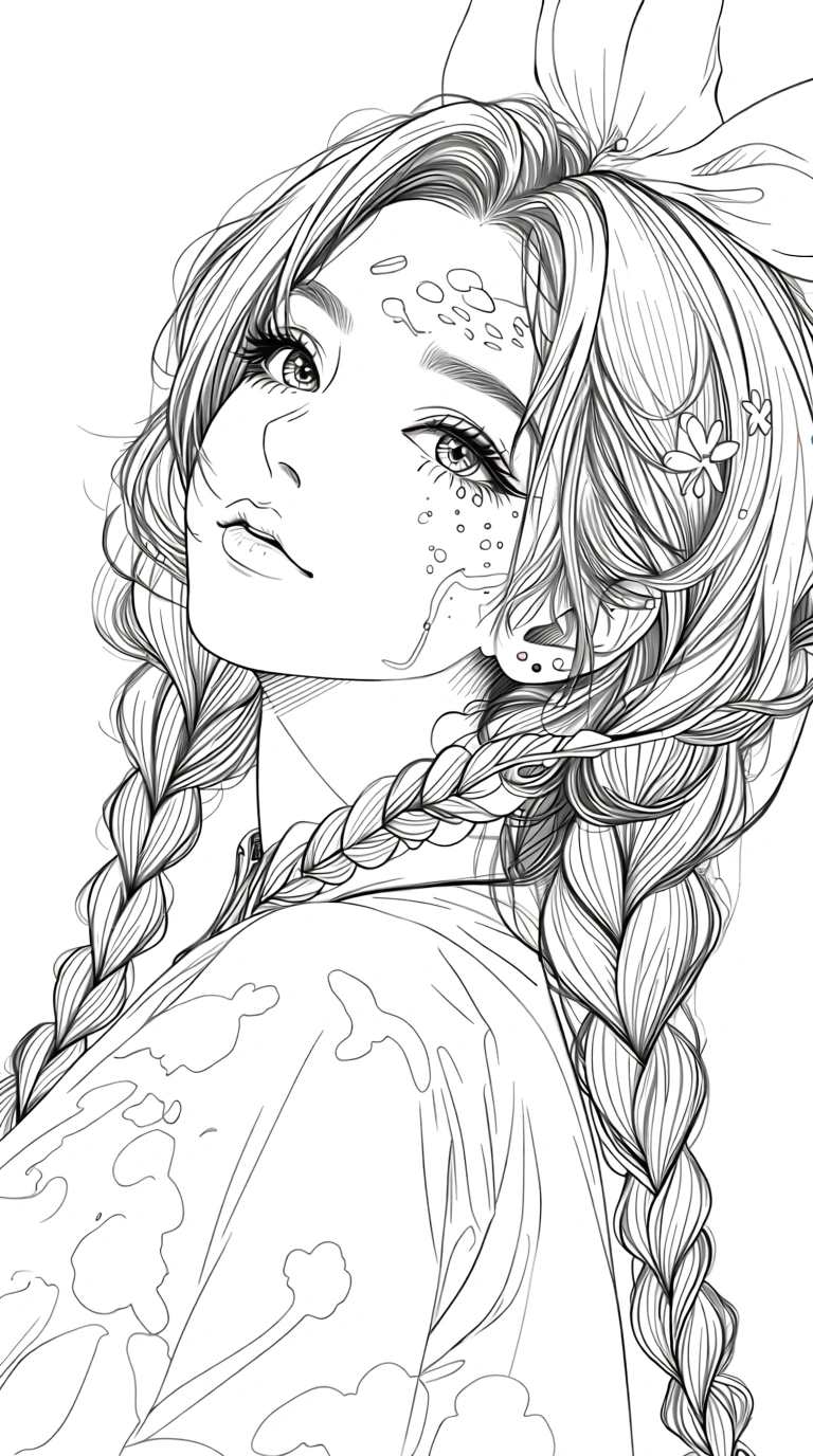 girls coloring pages - adult coloring books