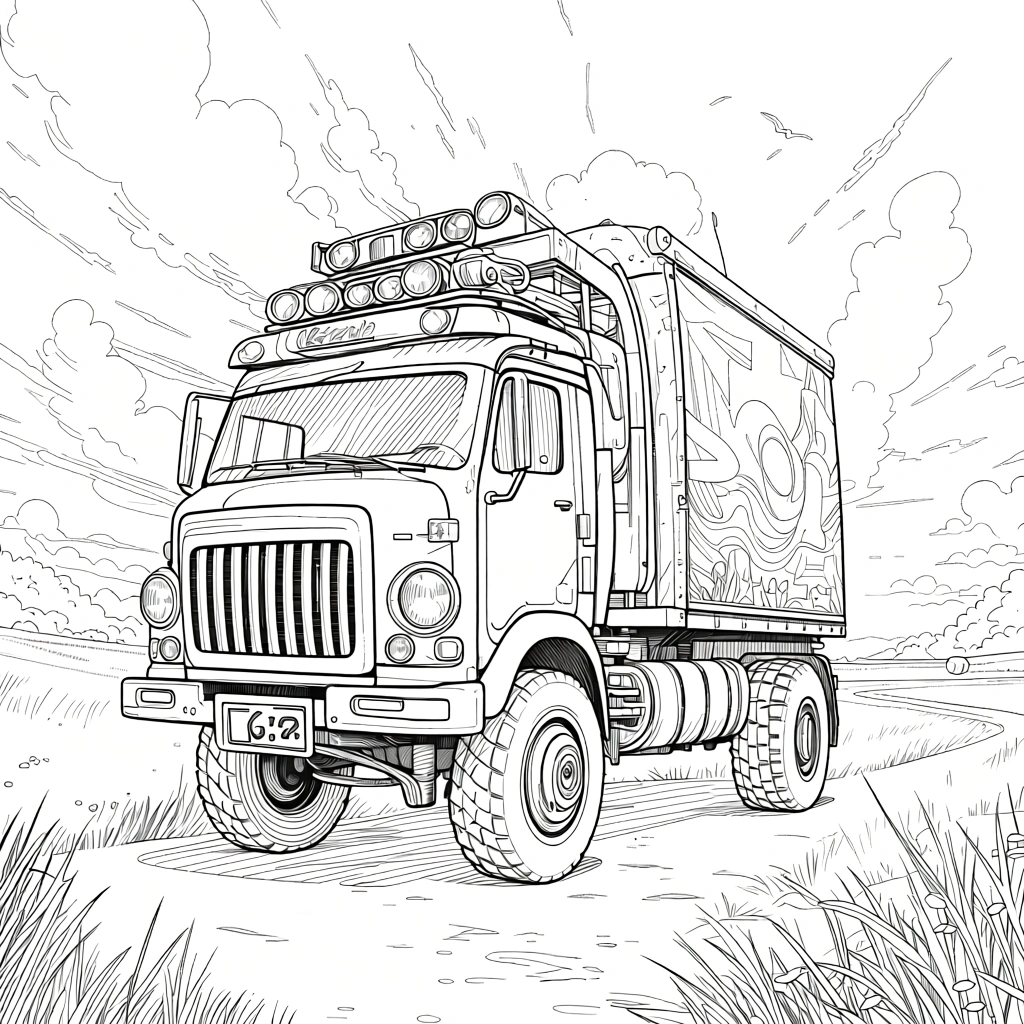monster truck coloring pages - coloring pages printable