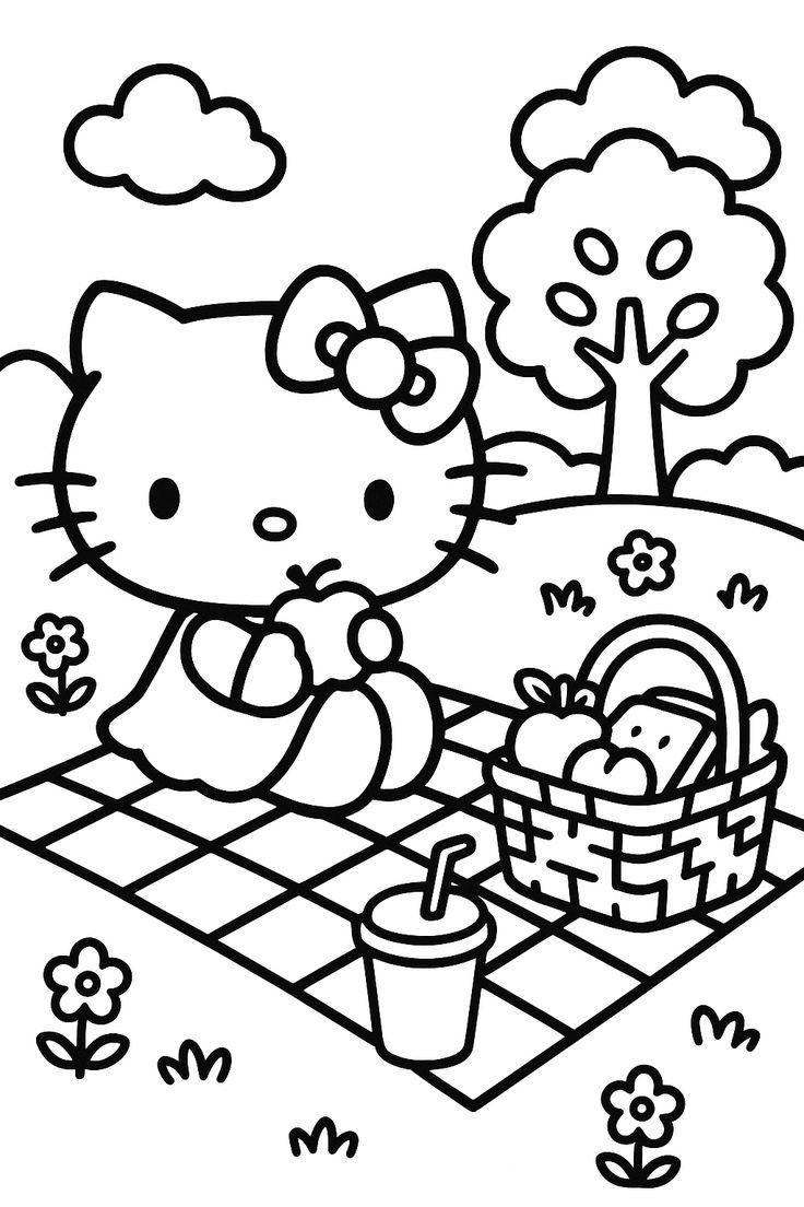 printable hello kitty coloring pages - free coloring pages for kids