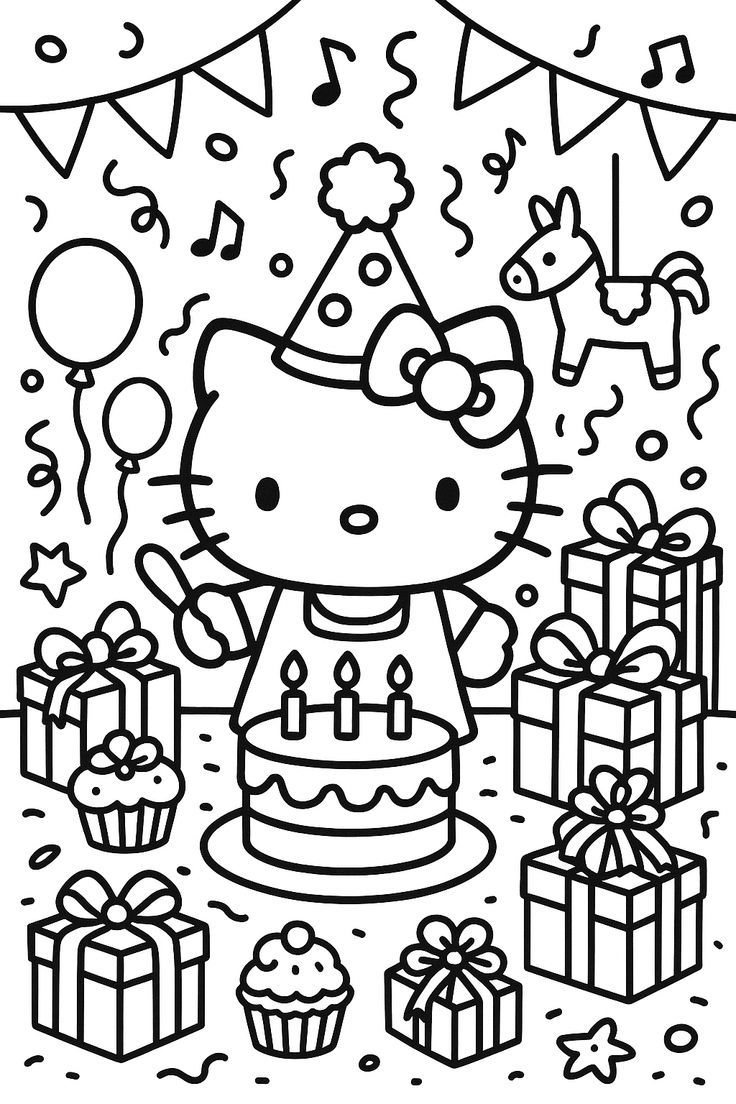 hello kitty halloween coloring pages - kids coloring pages