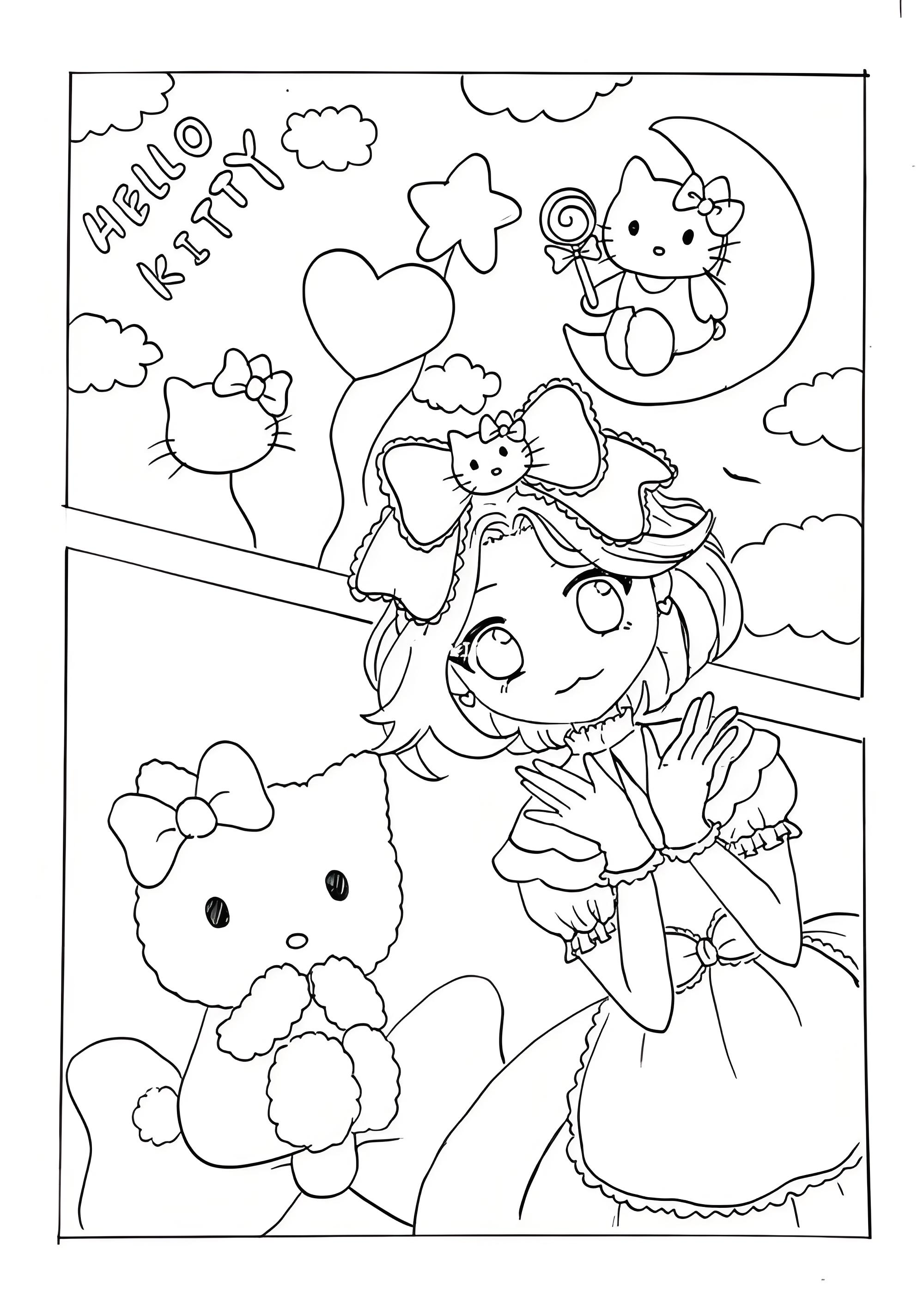 printable hello kitty coloring pages - printable coloring pages for kids