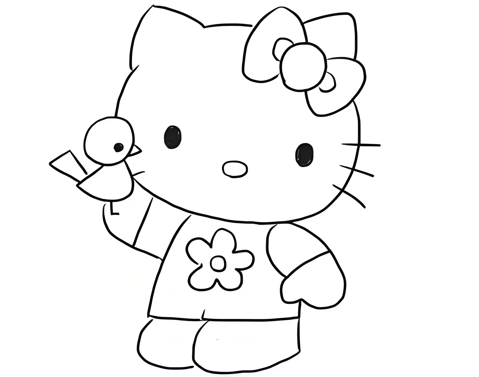 cute hello kitty coloring pages - kids coloring pages