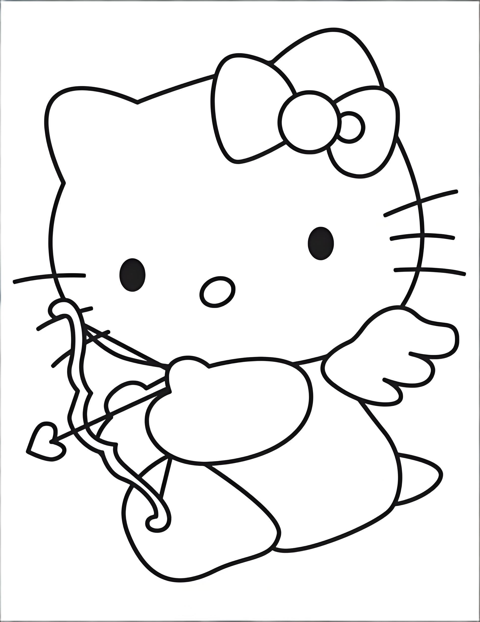 hello kitty christmas coloring pages - kids coloring pages