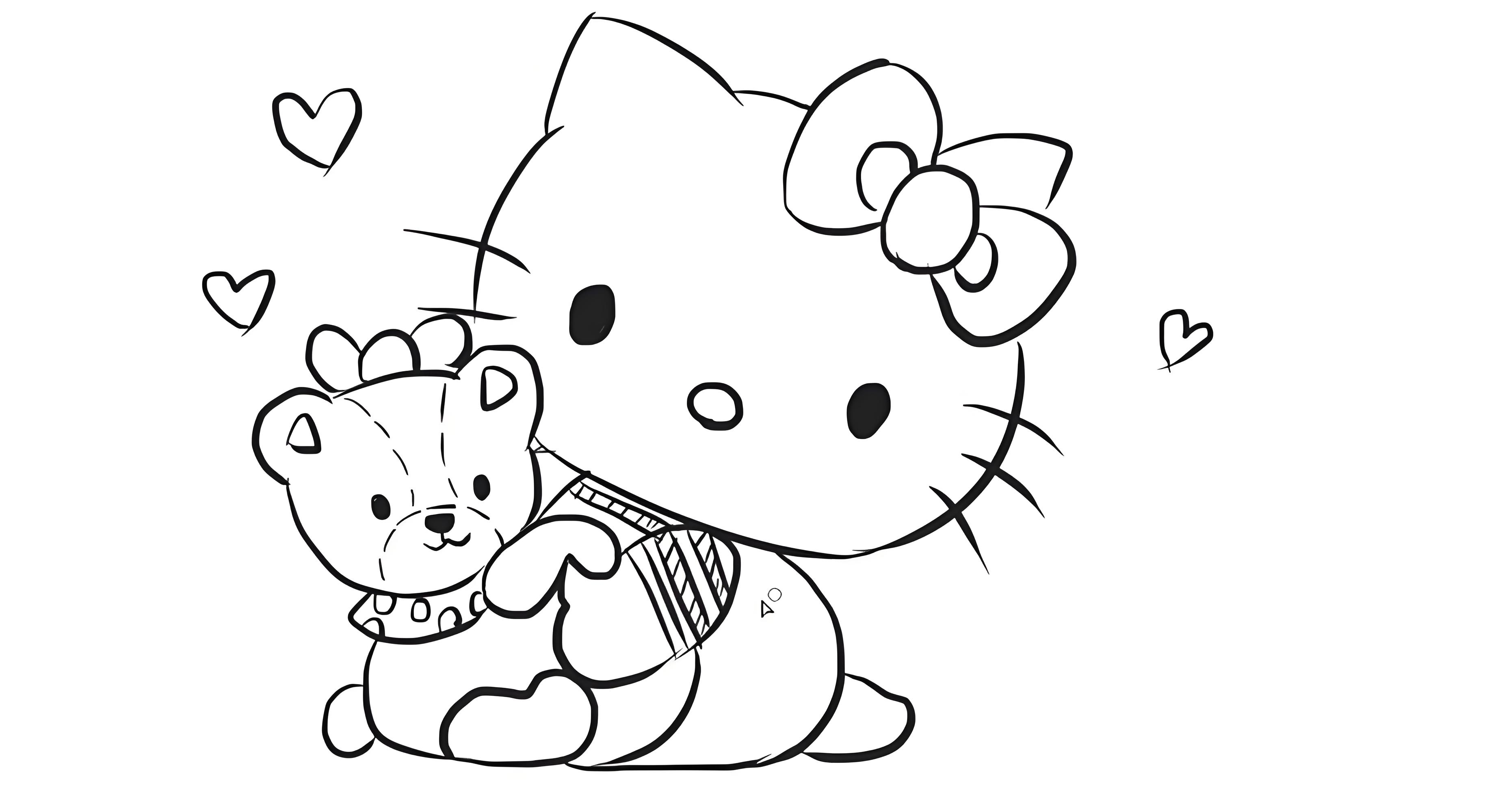 hello kitty coloring pages printable - free coloring pages for kids