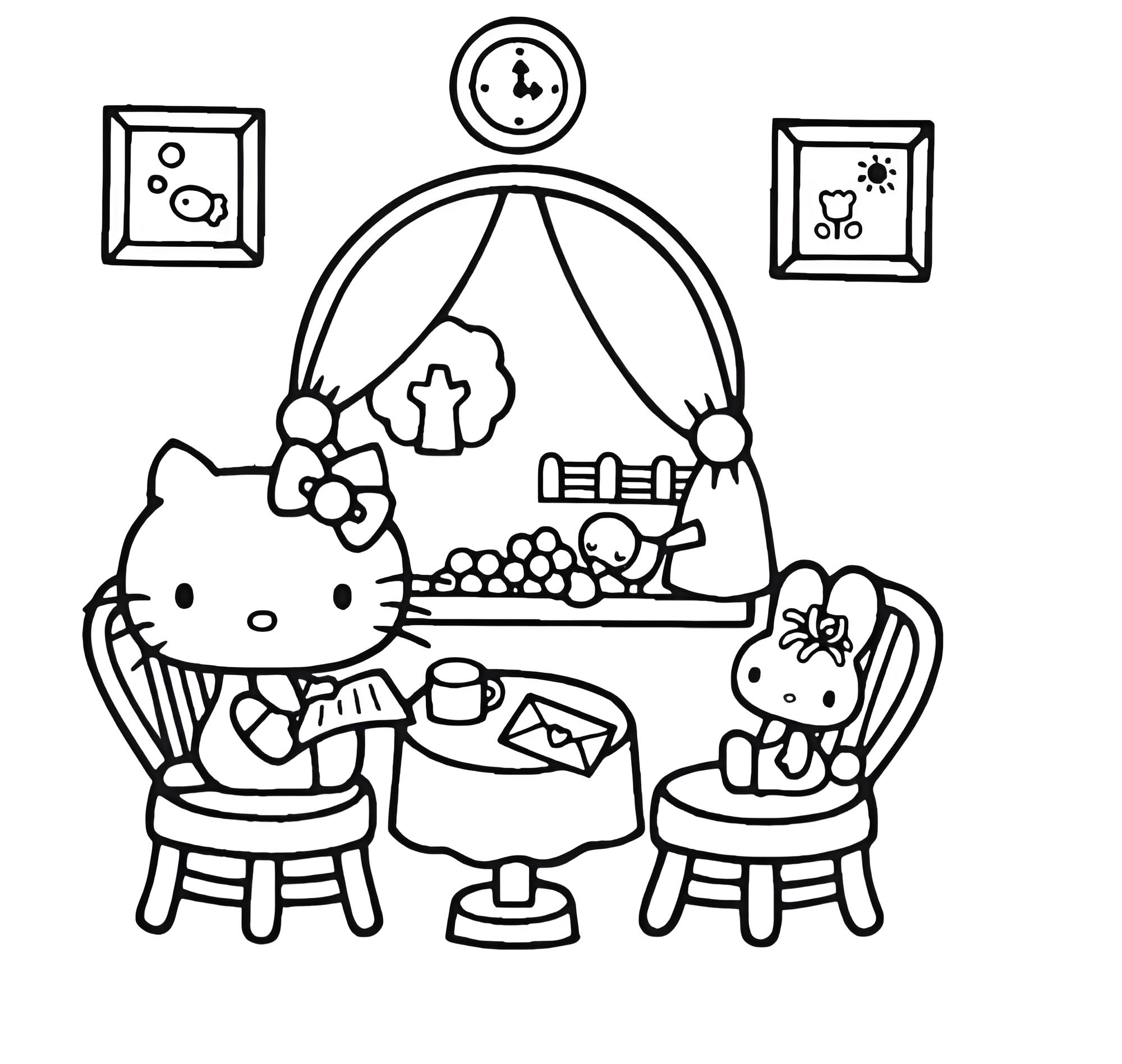 coloring page hello kitty - free coloring pages for kids