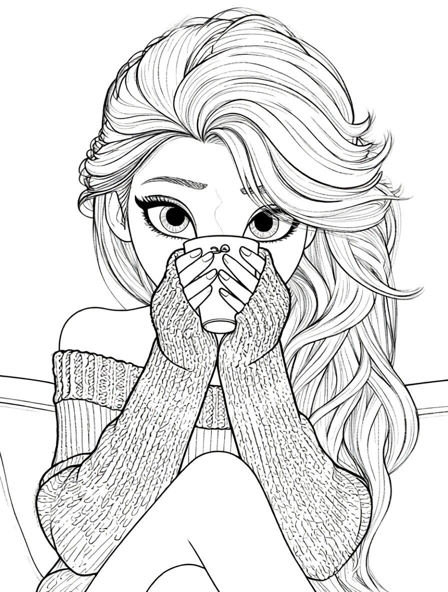 elsa coloring page - printable coloring pages