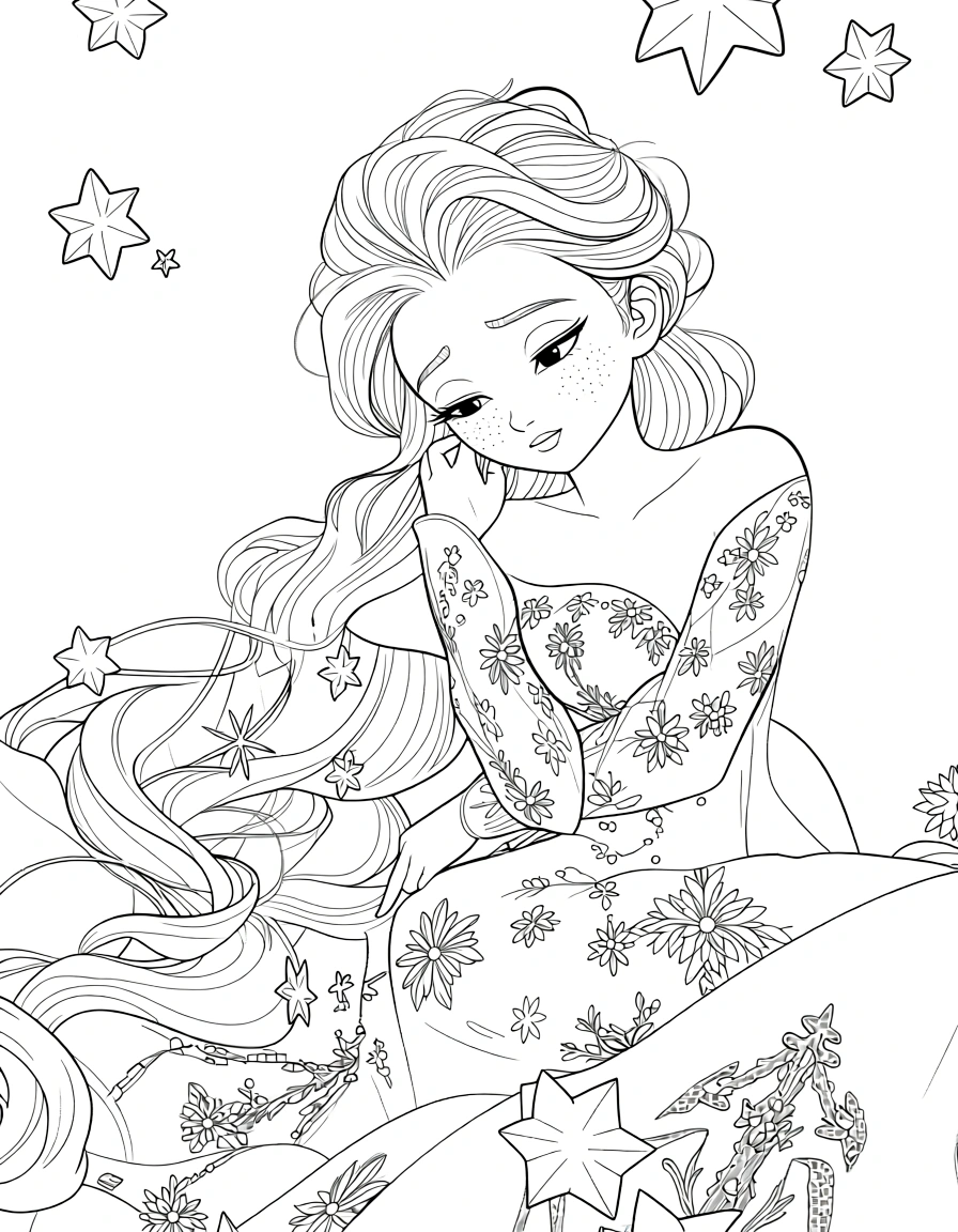 frozen anna and elsa coloring pages - coloring book