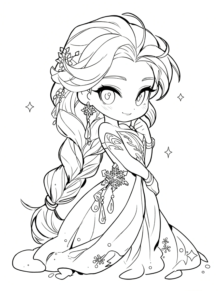 elsa frozen coloring pages - coloring page