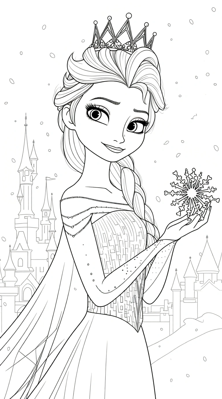elsa frozen coloring pages - adult coloring books
