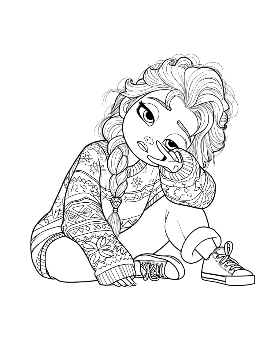 elsa coloring pages - cute coloring pages