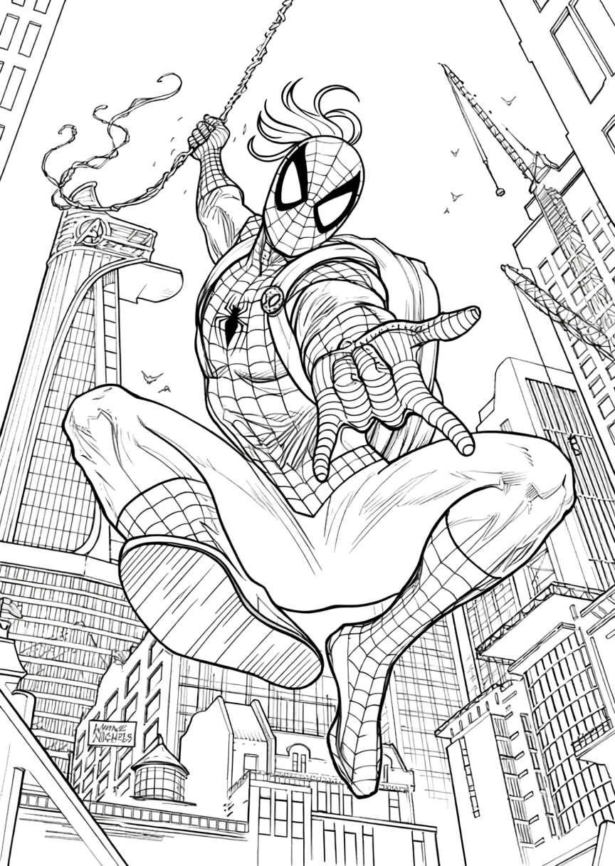 spiderman printable coloring pages - adult coloring books