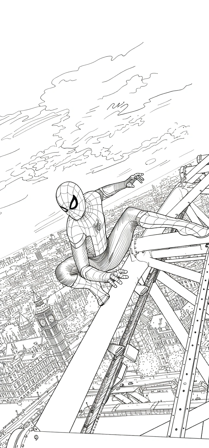 coloring pages spiderman - adult coloring pages