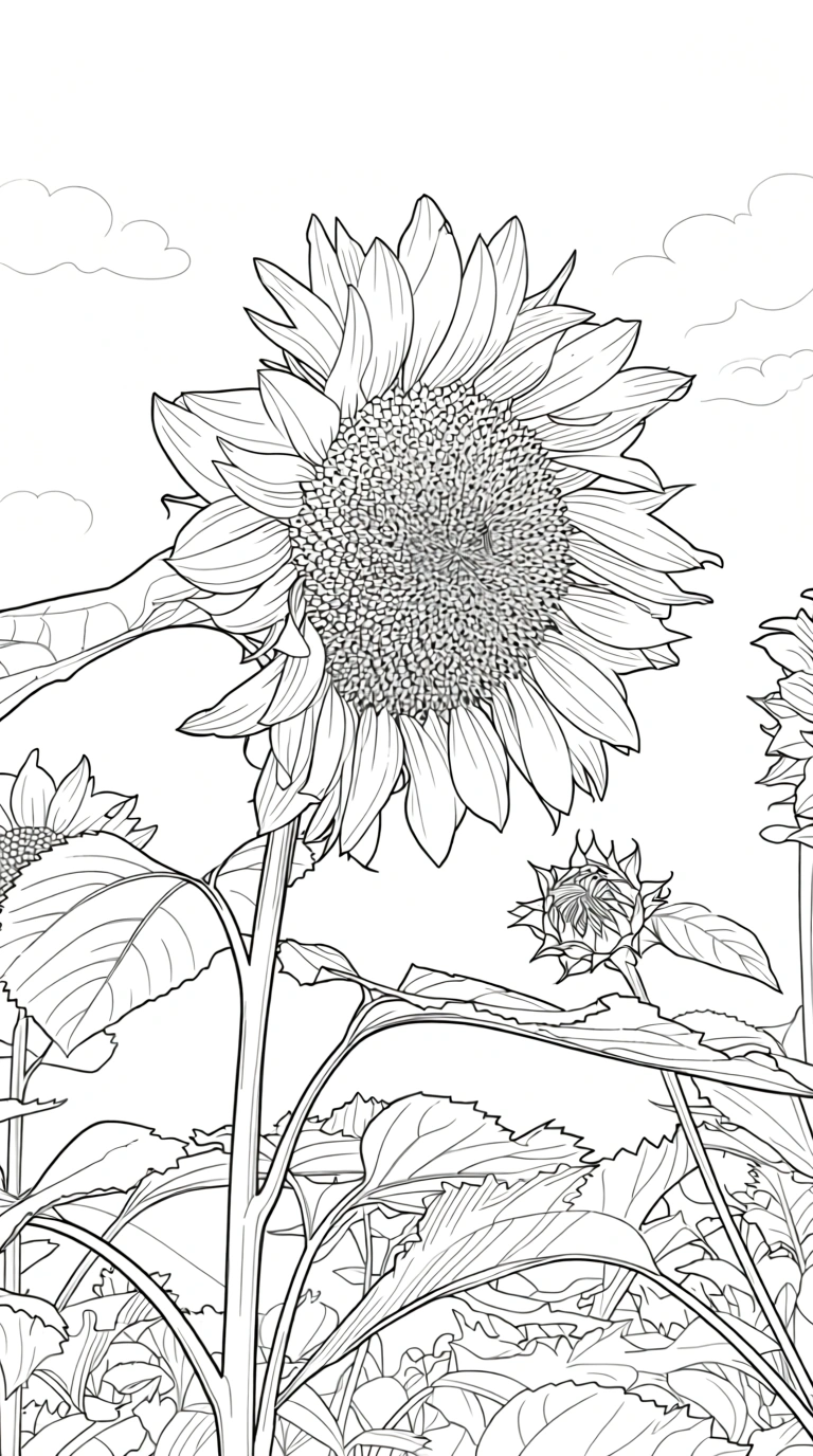flower coloring page - cute coloring pages