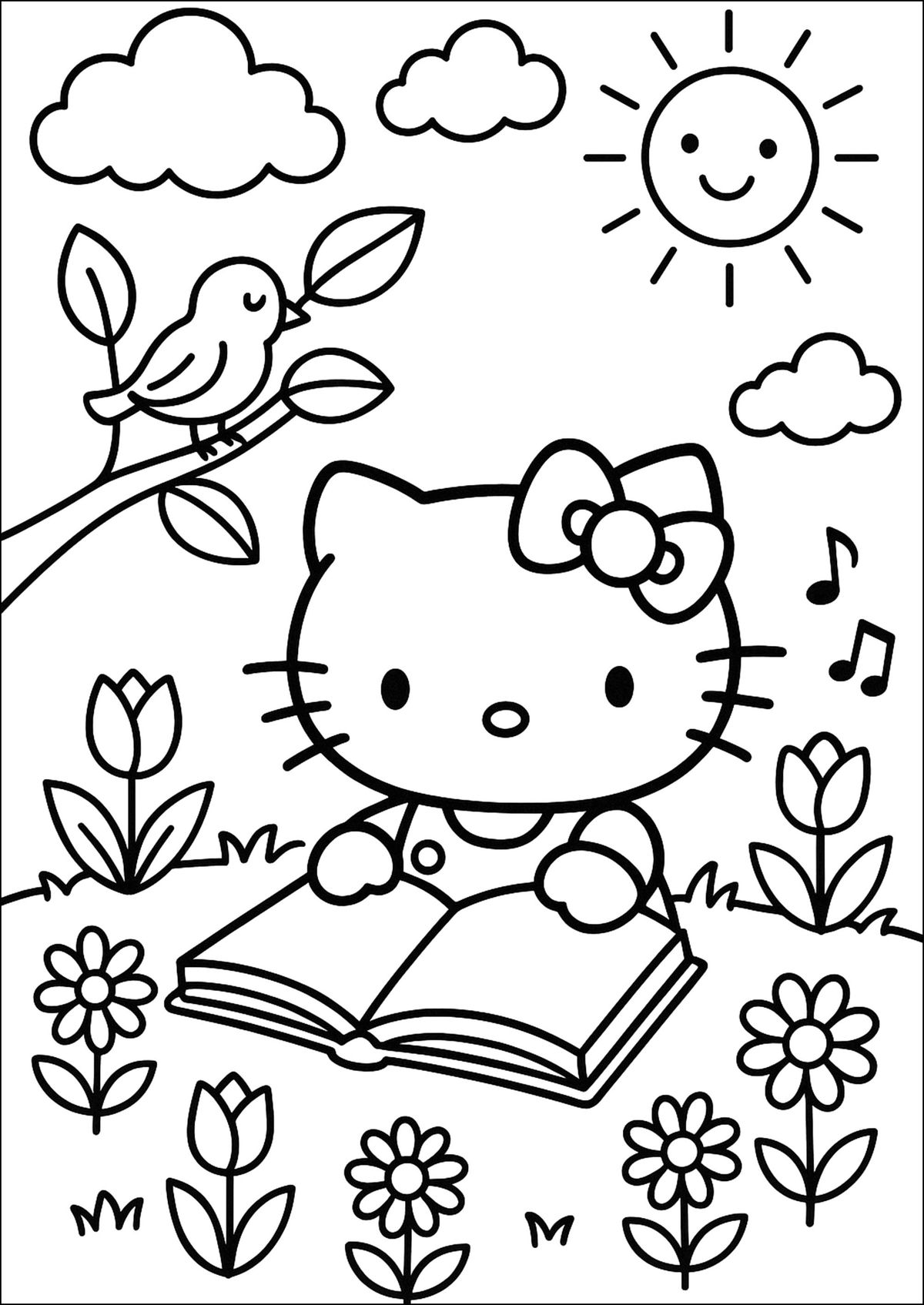 printable hello kitty coloring pages - coloring page for kids