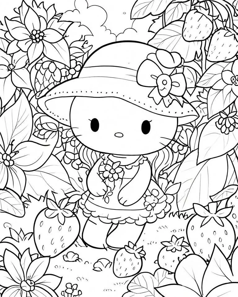hello kitty printable coloring pages - cute coloring pages for kids